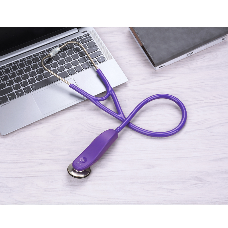 How does a medical electronic stethoscope achieve the separation and selective amplification of multi-band sound?